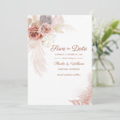 Date Herbe des Pampas Moderne Écriture Florale Save The (Debout devant)