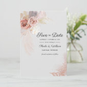 Date Herbe des Pampas Moderne Écriture Florale Save The (Debout devant)