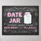 Date idées jar chalkboard Poster (Devant)