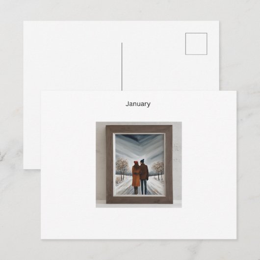 Date invitation de nuit pour janvier (Devant / Derrière)