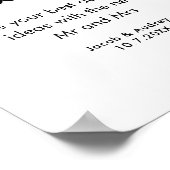 Date Jar Black White Wedding shower Poster (Coin)