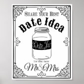 date jar bruiloft of party sign bruiloft poster (Voorkant)