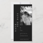 Date Mariage de luxe noir Editorial Save The Date. (Devant)