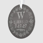 Date Mariage de monogramme de tableau de bord pers (devant)