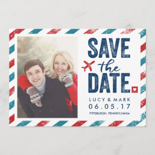 Date Mariage de thème postal de destination   Save the 