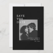 Date Minimalist Editorial Black White Photo Save the (Devant)