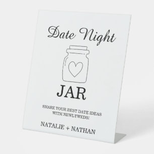 Date moderne Carte de nuit Douche nuptiale Panneau