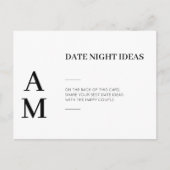 Date moderne Idées de nuit Cartes de mariage (Devant)