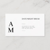 Date moderne Idées de nuit Cartes de mariage (Devant)