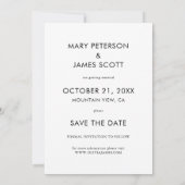 Date Moderne Photo à lettres manuscrites Black Save The (Dos)