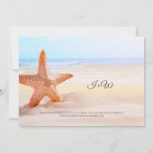 Date Moderne Tropical Summer Starfish Mariage Save The  (Dos)