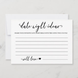  Date Night Ideas Carte Fête des mariées Jeu