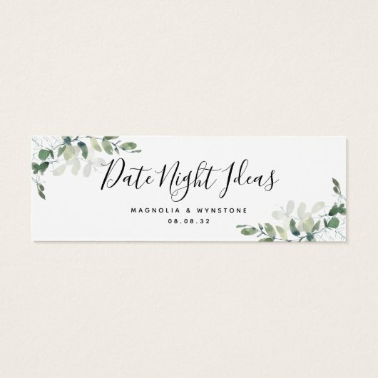 Date Night Ideas Eucalyptus Mariage Fête des marié (Dos)