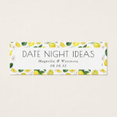 Date Night Ideas Lemons Fête des mariées Mariage (Devant)