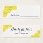 Date Night Ideas Lemons Fête des mariées Mariage (Devant & derrière)