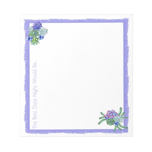 Date Night Idee Note Pad Notitieblok (Voorkant)