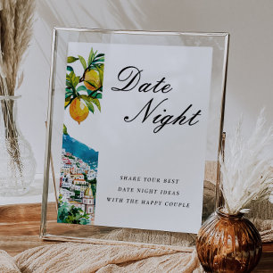 Date Night Ideeën Amalfi Lemon Vrijgezellenfeest S Poster