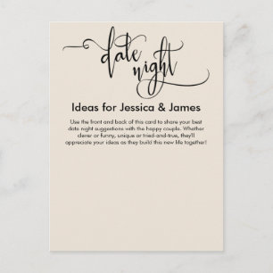 Date Night Ideeën Elegant Cream Advies Kaart