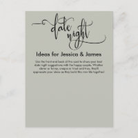 Date Night Ideeën Elegant Sage Green Advies Kaart