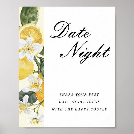 Date Night Ideeën Main Squeeze Vrijgezellenfeest S Poster (Voorkant)