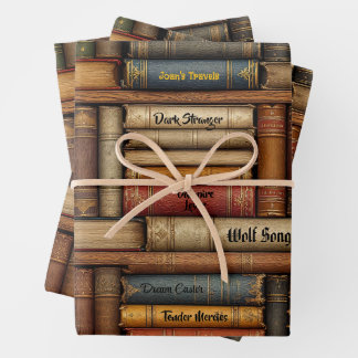 Date Night met een boek Aanpassen Naam Verjaardag Inpakpapier Vel