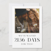 Date Nous avons attendu | Photo moderne de save the dat (Devant)