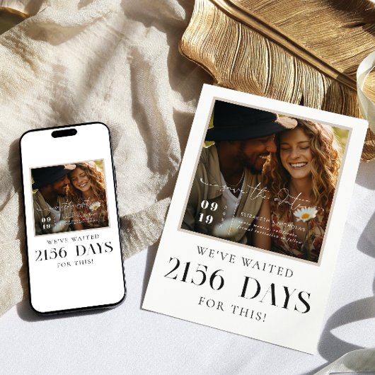 Date Nous avons attendu | Photo moderne de save the dat