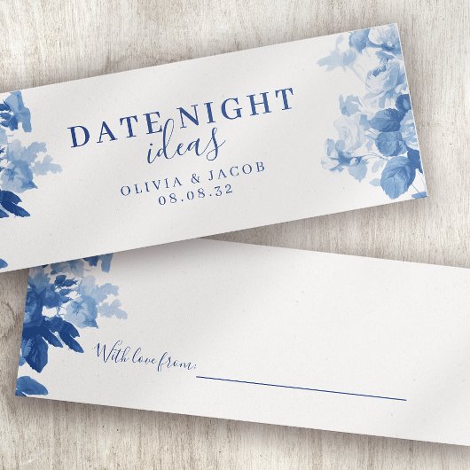 Date Nuit Idées Blue Floral Fête des mariées Maria