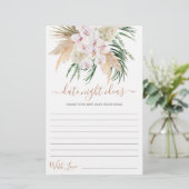 Date Nuit idées carte de douche nuptiale (Debout devant)