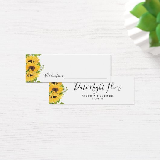 Date Nuit Idées Sunflower Fête des mariées Mariage (Bureau)