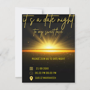 Date Nuit Invitation Dîner Invitation, Dîner Date