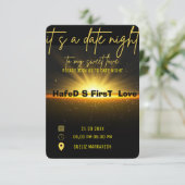 Date Nuit Invitation Dîner Invitation, Dîner Date (Debout devant)