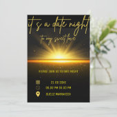 Date Nuit Invitation Dîner Invitation, Dîner Date (Debout devant)
