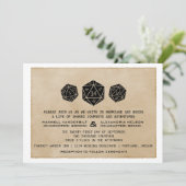 DATE PERSONNALISÉE Noire Invitation Jeu de dés Gru (Debout devant)