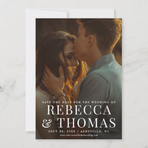 Date Photo de mariage moderne en portrait pour save the