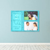 Date photo de mariage personnalisable toile art (Insitu (Plancher de Bois))