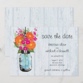 Date Pot de fleurs rustique en bocal Gerber Save the Da (Devant / Derrière)