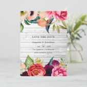 Date Rustique Boho Floral Mariage Bohème Photo Save The (Debout devant)