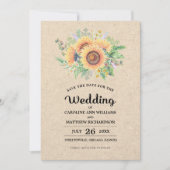 Date Save the date. Annonces Mariages rustiques (Devant)