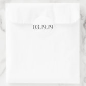 Date simple - Autocollant rond (Sac)