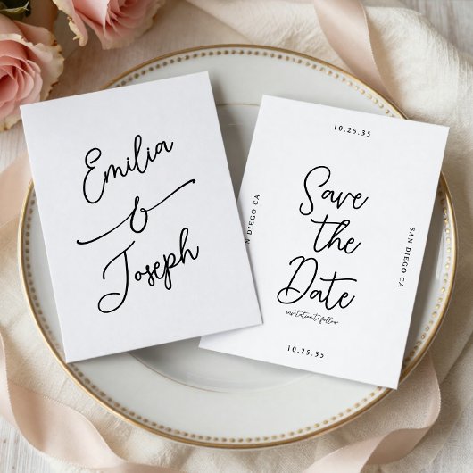 Date Simple Fantaisiste Écriture Manuscrite Save the Da