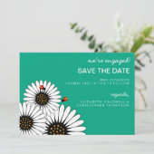 Date Spring Fling Gerbera Daisies SAVE THE DATE-green (Debout devant)