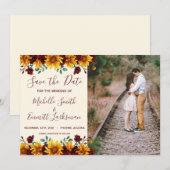 Date Tournesols Rustique Campagne Bourgogne Save the Da (Devant / Derrière)