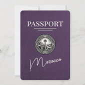Date Violet Violet Pourpre Maroc Passeport Save The Dat (Devant)
