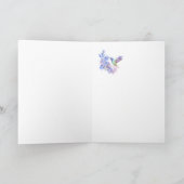 Dated 96th Birthday Hummingbird Delphiniums Kaart (Binnen)