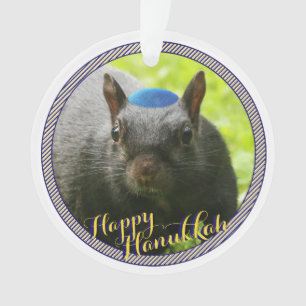 Dated ・ Happy Hanukkah ・ Funny Jewish Squirrel Ornament