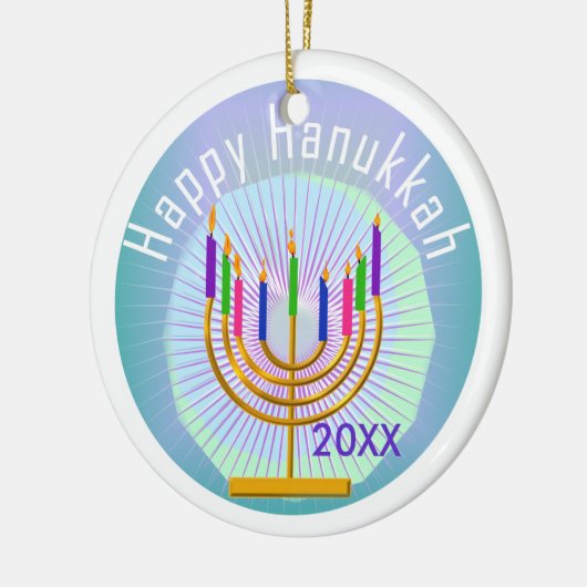 Dated Happy Hanukkah Keepomwille Ornament (Links)