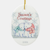 Dated Kerstpoar Beer Spouse Partner Love Keramisch Ornament (Voorkant)