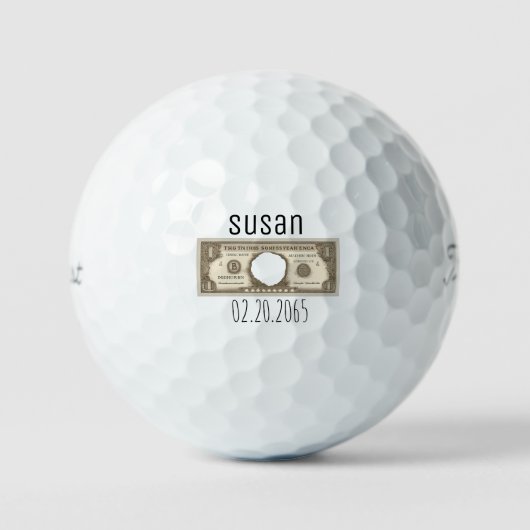 Dated Personalized Hole in One Titleist Pro V1 Golfballen (Voorkant)