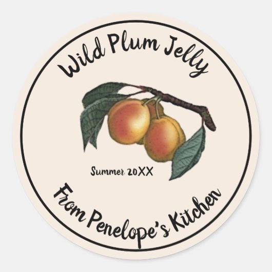 Dated plum Jelly Label from your Kitchen (Voorkant)